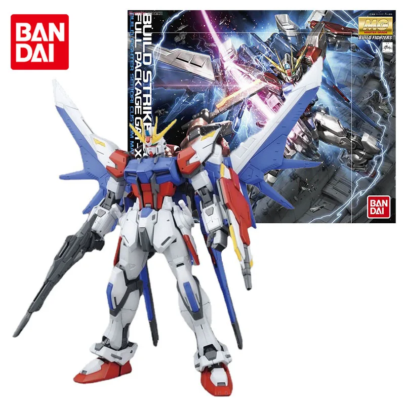 Bandai Genuine Gundam Model Kit Anime Figure MG Build Strike Full Pack Collection Gunpla Anime Action Figure Toys for Children