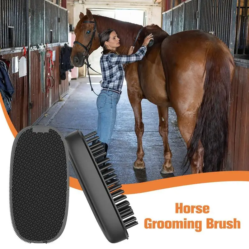 Horse Brush Dual Sided Grooming Pet Brush Multifunctional Deshedding And Massaging Tool Removes Loose Hair & Tangles