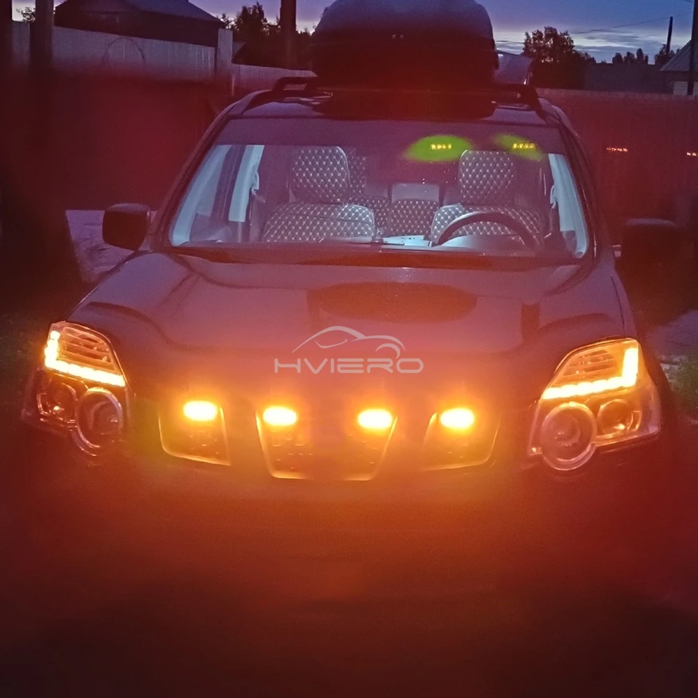 12V-24V 6LED Peringatan Strobo Grille Berkedip Lightbar Mobil Beacon Lampu Kuning Putih Merah Biru Lalu Lintas Otomatis Sinyal Giliran Tahan Air
