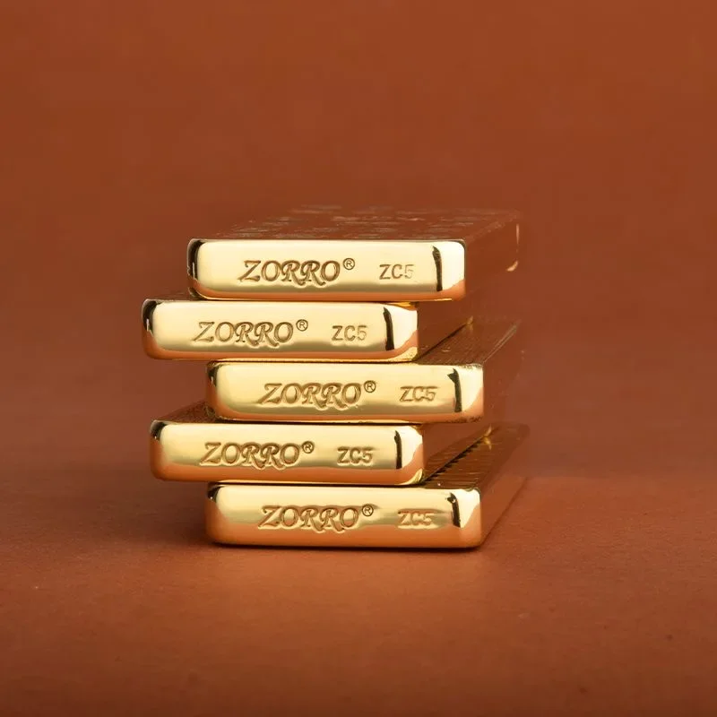 Zorro Tangcao-encendedor de gas Retro ultrafino, muela de plata antigua, aparatos portátiles para hombres, encendedores de 6mm