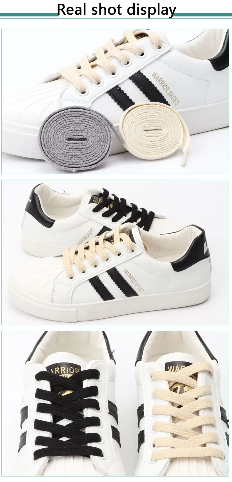 Flache Schnürsenkel für Sneaker, klassische weiße und schwarze Schnürsenkel, Canvas-Basketball-, Freizeit- und Tennisschnürsenkel in 36 Farben für Damen und Herren – Detail 8