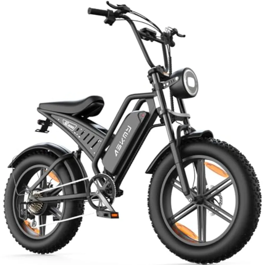 

20 Fat Tire Electric Bike for Adults: Aluminum Alloy Frame, Matte Black Finish, 1500W Peak Motor 48V 15Ah Removable Battery for