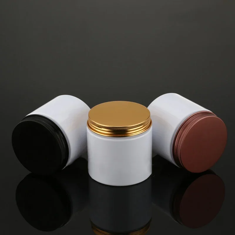 200g 200ml White Plastic Jar Coffee Tea Candy Sugar Container Empty Cosmetic Cream Lotion Refillable Bottle