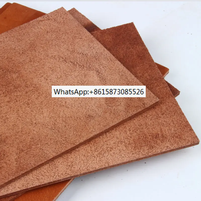 5mm Thick Genuine Leather Fabric Vintage Cowhide Vegetable Tanned Leather Crafts Real Cow Hide Tan Full Grain Pieces Strip