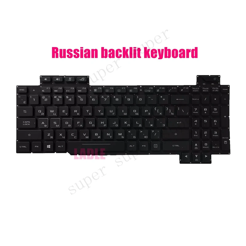SSS+ Russian backlit keyboard for ASUS GL703GM GL703GS