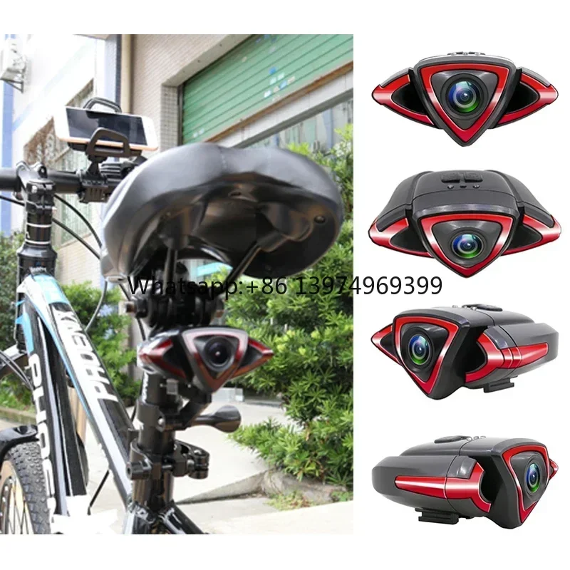 Bicycle camer Recorder Cycling camer DV Remote Control Turn signal Light Warning Light Support Wifi Cell Phone Connection manufa