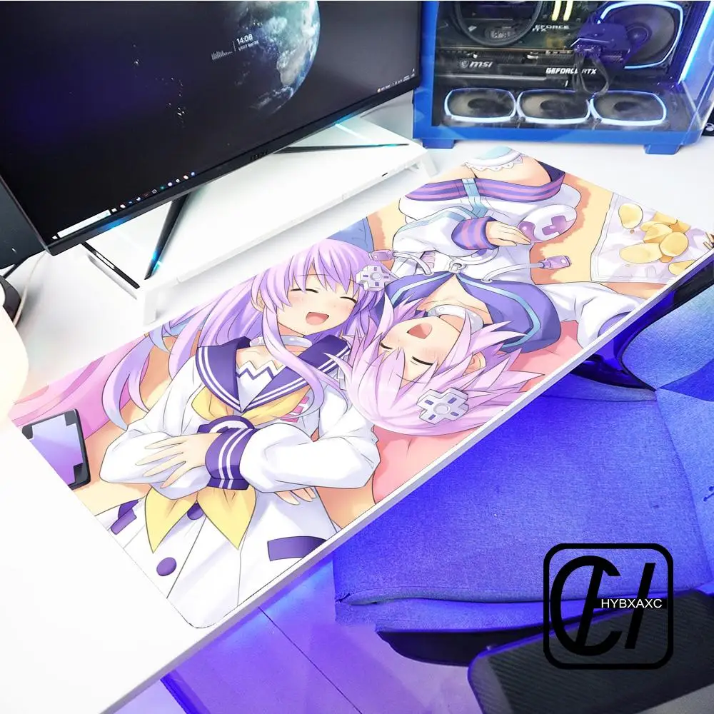 Anime Girl H-Hyperdimension N-Neptune Mouse Pad Game HD Mouse Pad Extended Gaming Keyboard  Large Mouse Pad 90x40 XXL Mat HYBXXC