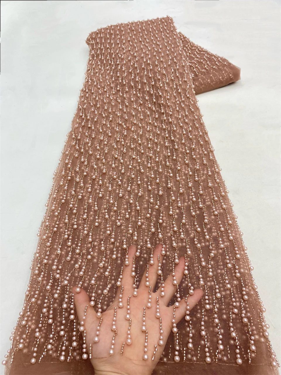 

African Sequins Beaded Groom Lace Fabric High Quality French Tulle Lace Fabric Embroidery Nigerian Lace Fabrics NXZ6321