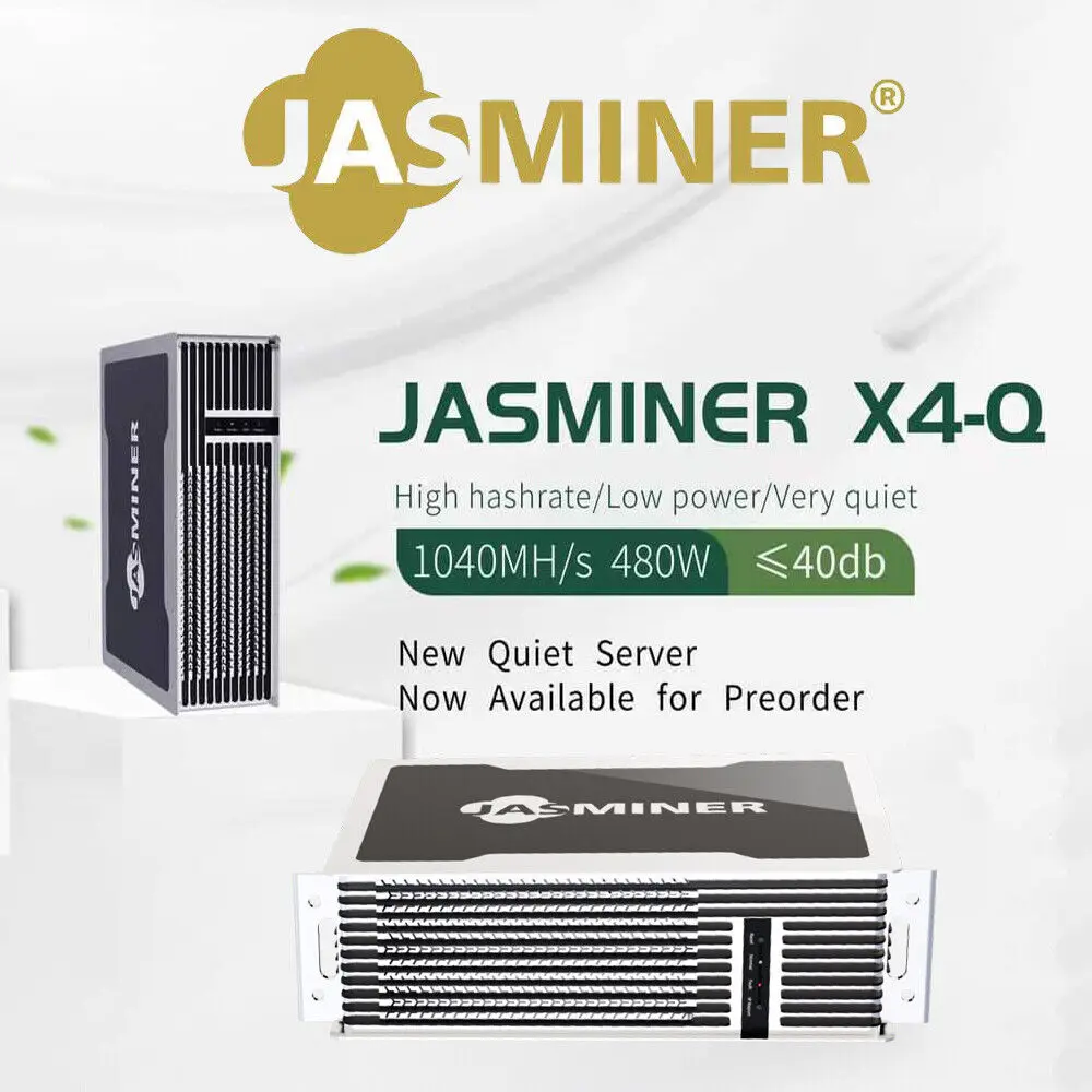 اشتري 2 واحصل على 1 مجانًا الإصدار الجديد Jasminer X4-Q ETC ETHW Miner 1040MH/s 370w مخزون جاهز مع PSU