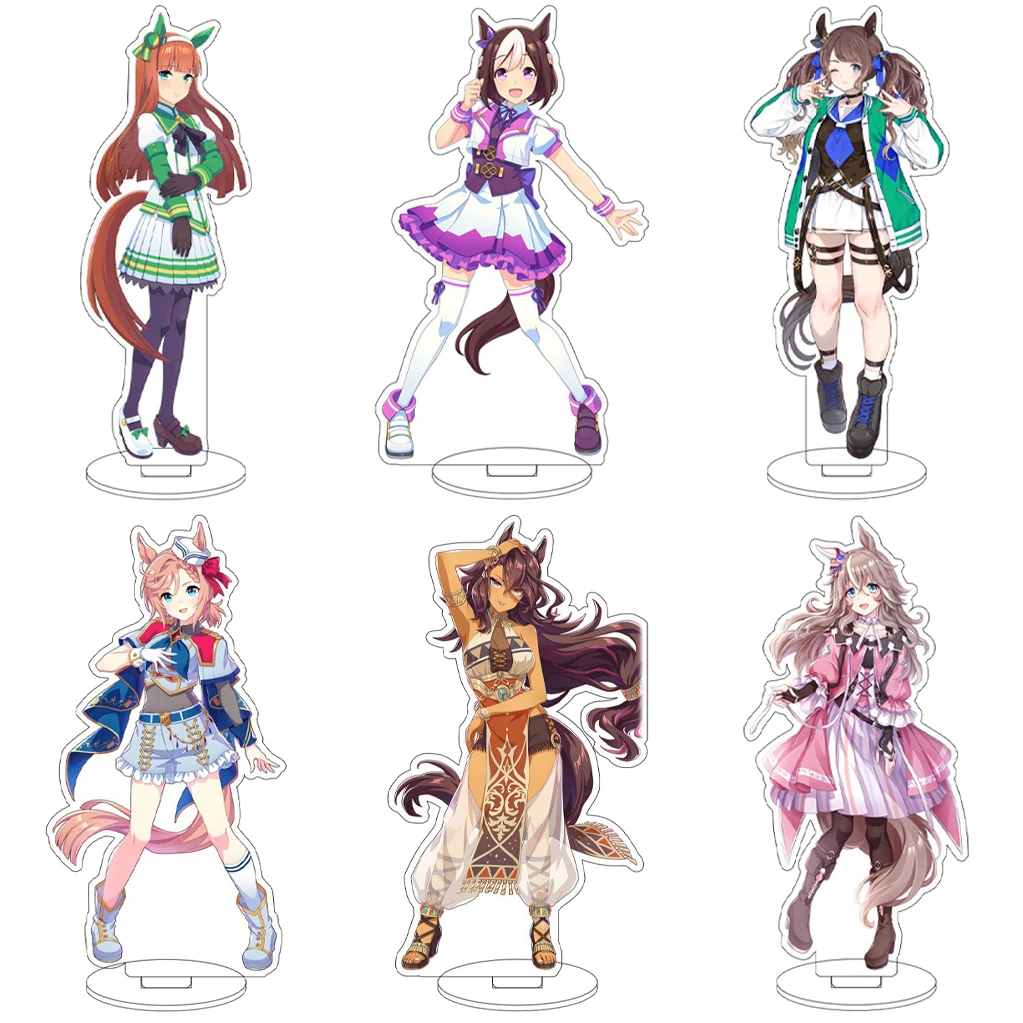16CM Anime Game Pretty Derby Silence Suzuka Special Week King Halo Tosen Jordan Cos Acrylic Figure Stand Ornaments Gifts