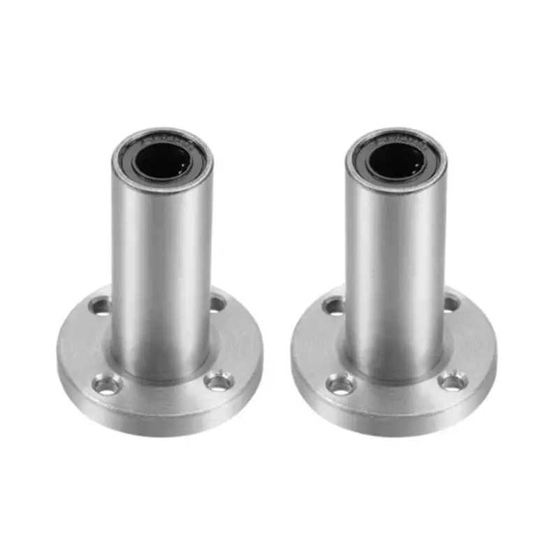 DT17 12PCS 8mm LMF8LUU Long Type Round Flange Coupling Linear Motion Bearing for CNC Parts Slide