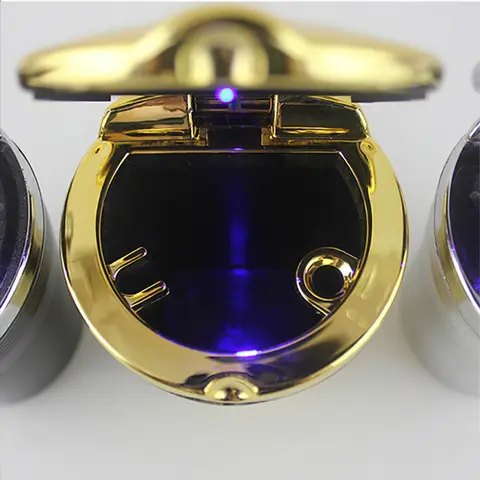 Car Ashtray with Lid Smell Proof Blue Led Portable Ashtray Cup For Alfa Romeo giulia stelvio giulietta 159 147 156 166 alfa romeo 147 jtd buy - №4