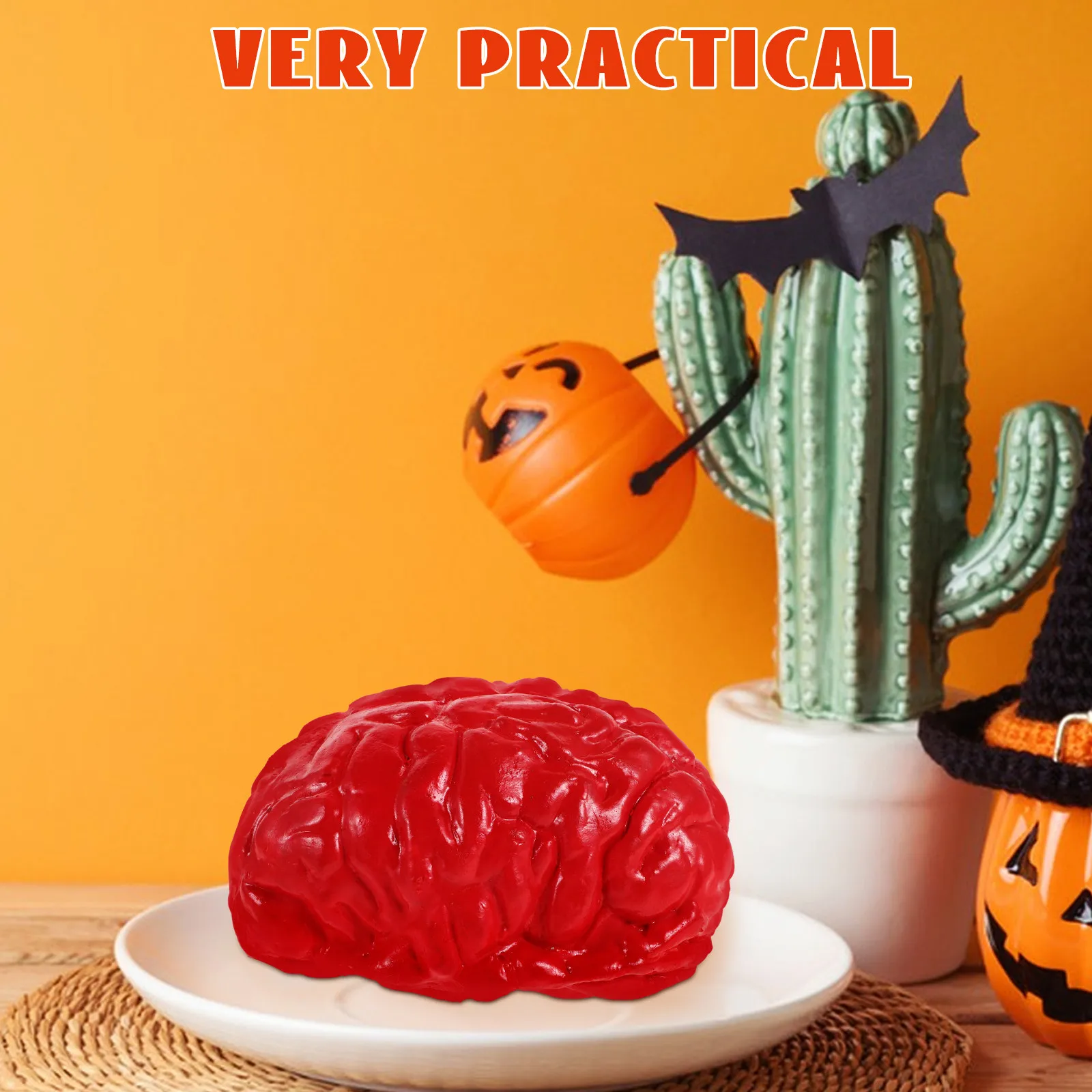 

Realistic Fake Brain Prop Halloween Scary Haunted House Decorations Creepy Human Brain Party Supplies Spooky Brains Decor
