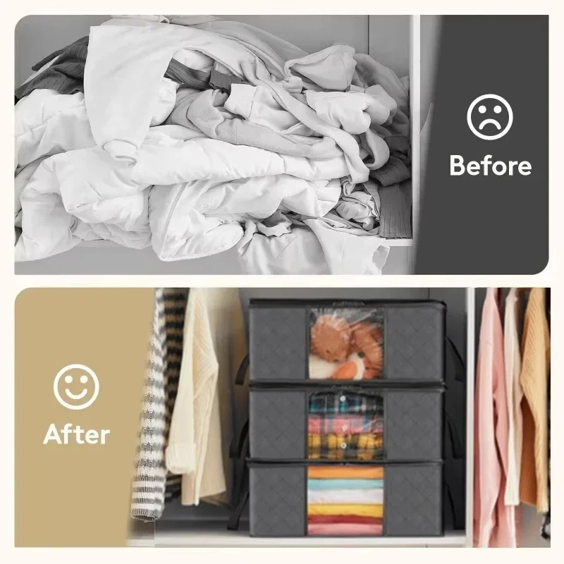 Large Foldable Storage Bag Clothes Travel Suitcases Organizer Reusable Shopping Bags Blanket Storage Bags Storage Containers view 6