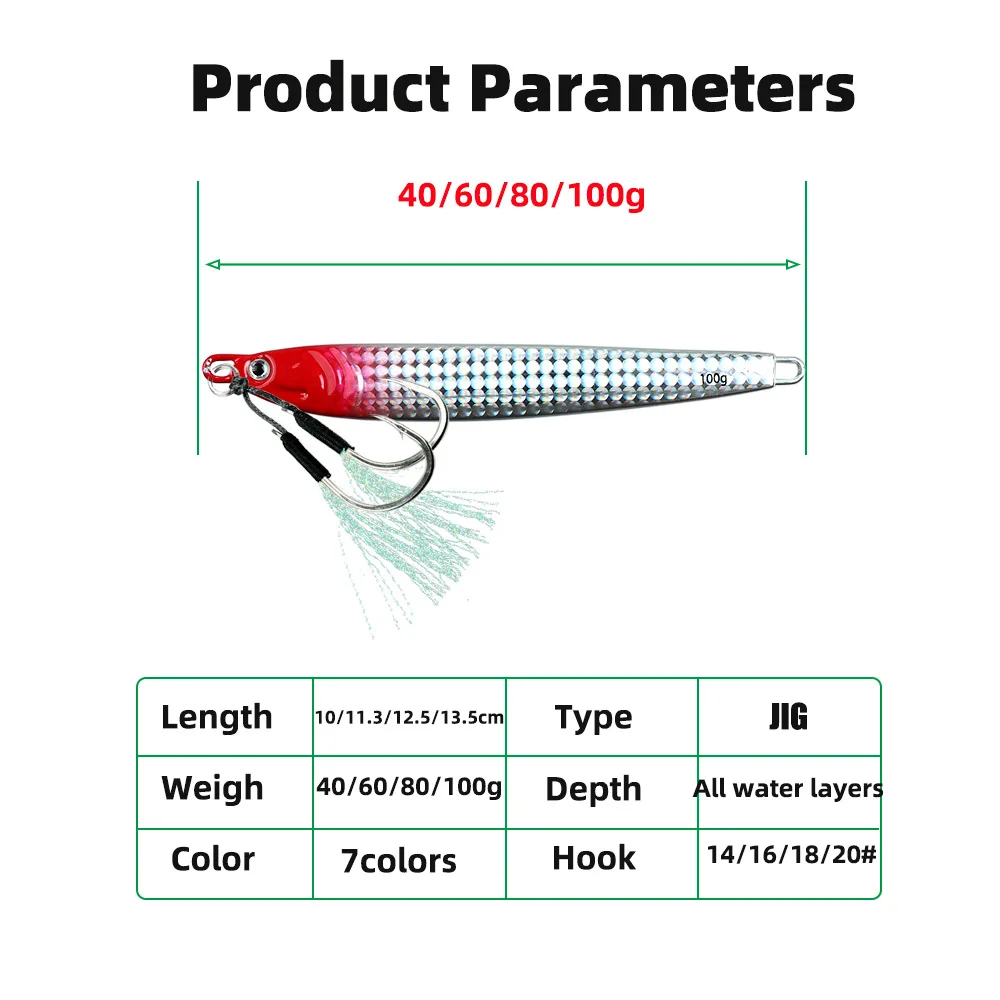 1pcs Long-cast Laser-Coated Spinnerbait, 40-100g Deep-sea Slow-retrieve Lure, Glow-in-the-Dark Single-hook Artificial Lure