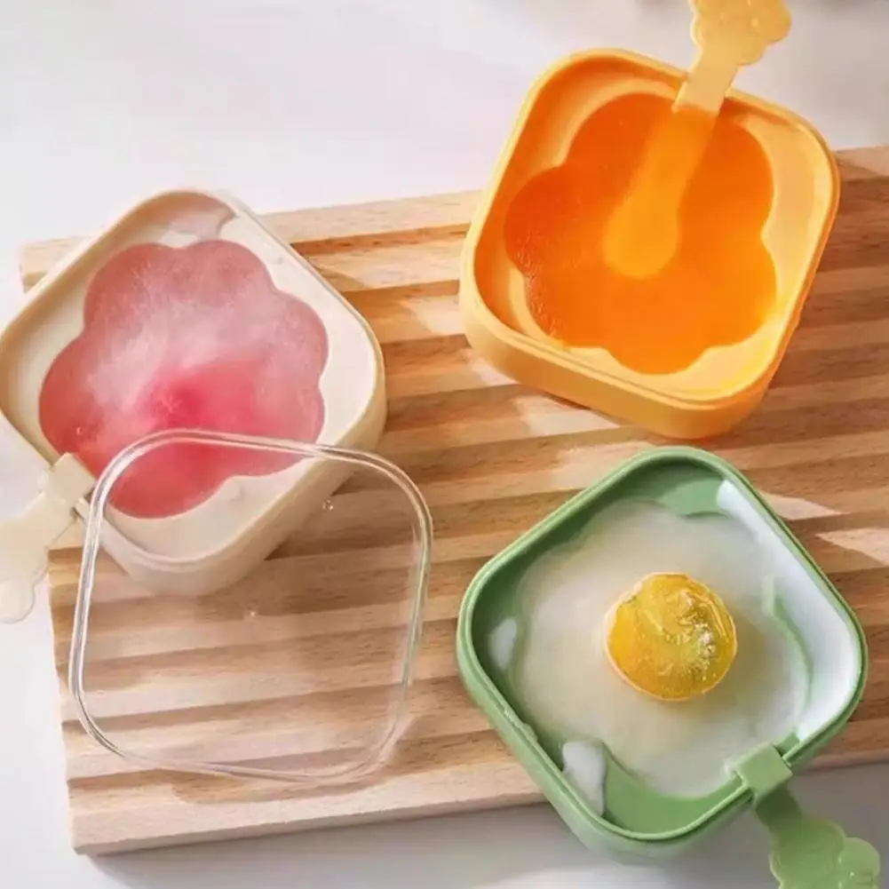 Silicone Ice Pop Tray Ice Pop Mold with Lid Food-grade Silicone Maker Leak-proof Reusable Summer Freezer Tray Ice Cube Mold Set