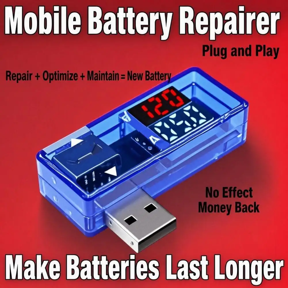 Mobile Phone Battery Repairer LED Digital Dual USB Port Current Voltage Charging Test Detector Tester Monitor Voltmeter Ammeter