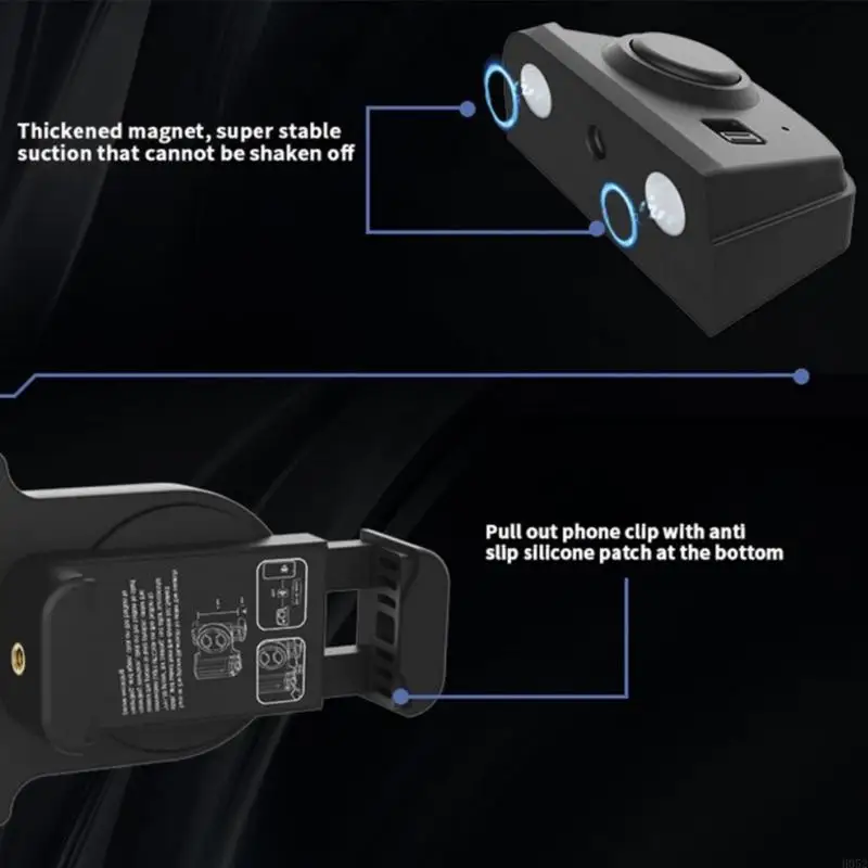 H052 Universal Smartphone Handle Grip dengan Bluetooth-Compatible untuk Vloggers