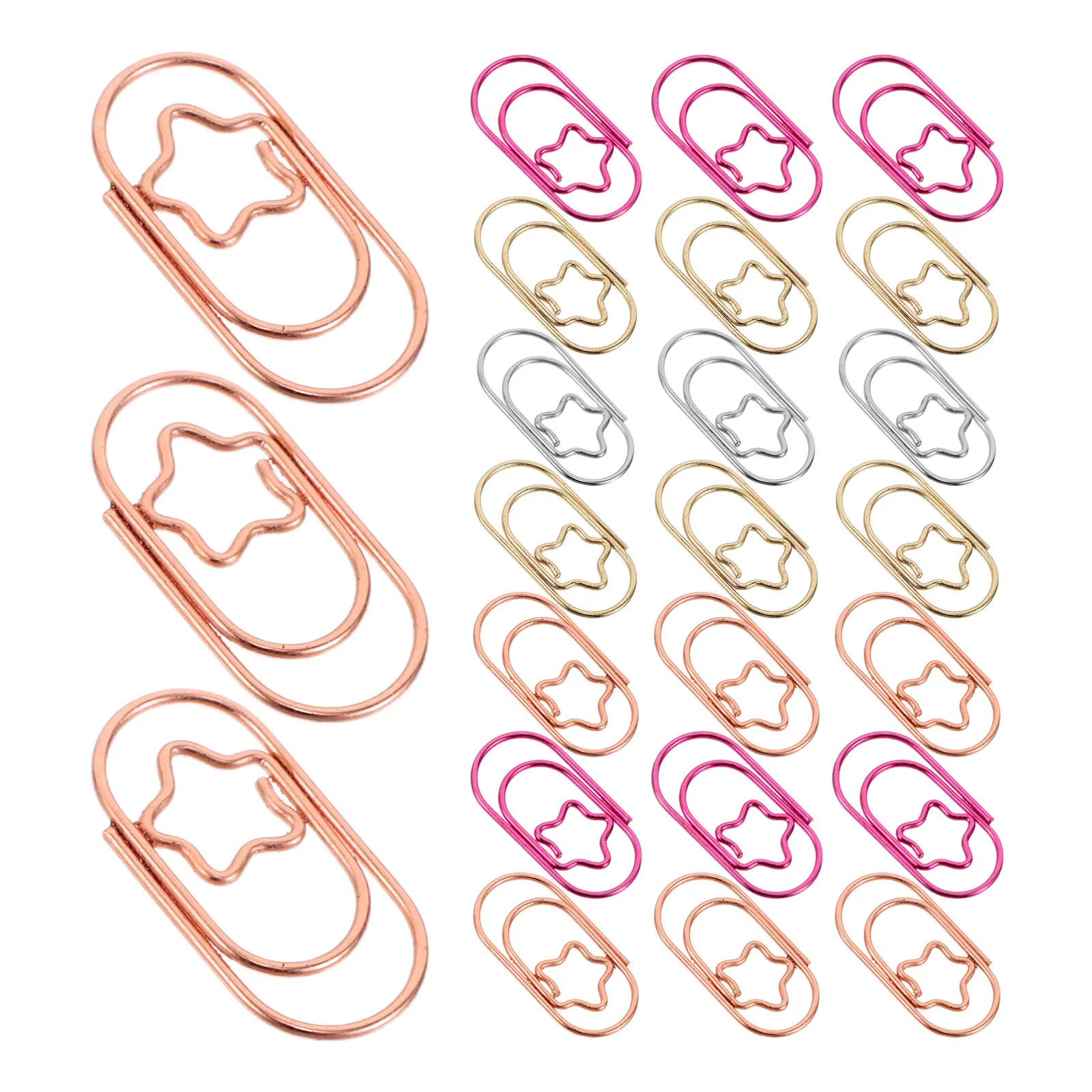 

80Pcs Mini Star Shaped Paper Clips Metal Office Accessories Cute Small Clips for Wedding Invites Scrapbooking Planner Use