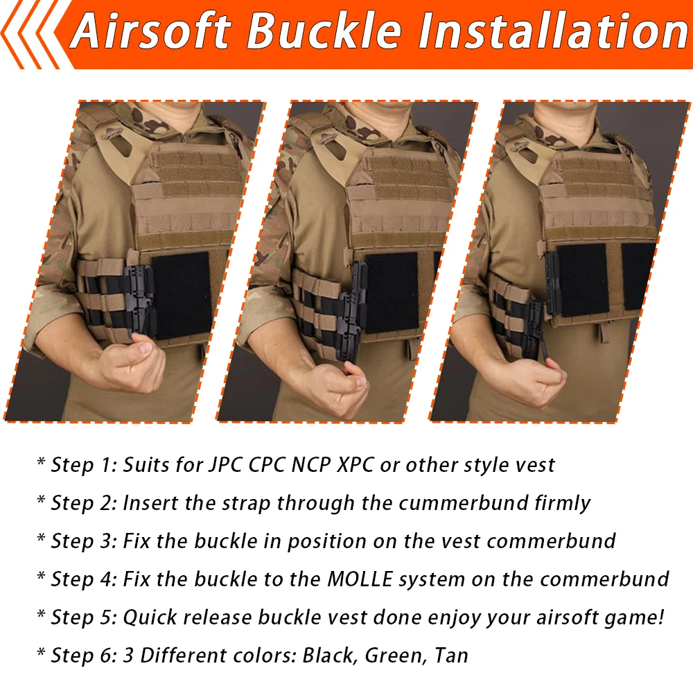 سترة تكتيكية سريعة الإصدار مشبك عدة العالمي لوحة مولي الناقل حزام جانبي الأشرطة ل JPC CPC NCP XPC 6094 420 سترة #5