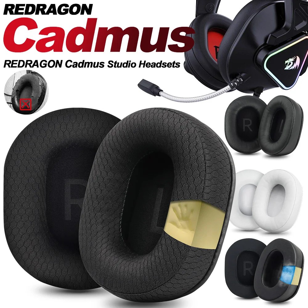 Earphone pads For Redragon H370 Cadmus replacement Earpads headphones Earmuffs Soft cloth Memory Covers Sponge