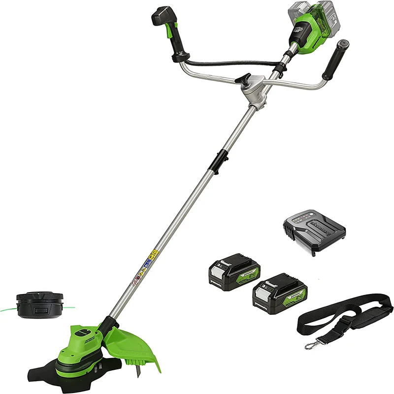 Greenworks GD24X2TXK4X Cordless Strimmer for Small to Medium Gardens, 40cm Cutting Width, Bump Feed, 2mm Dual Nylon Line