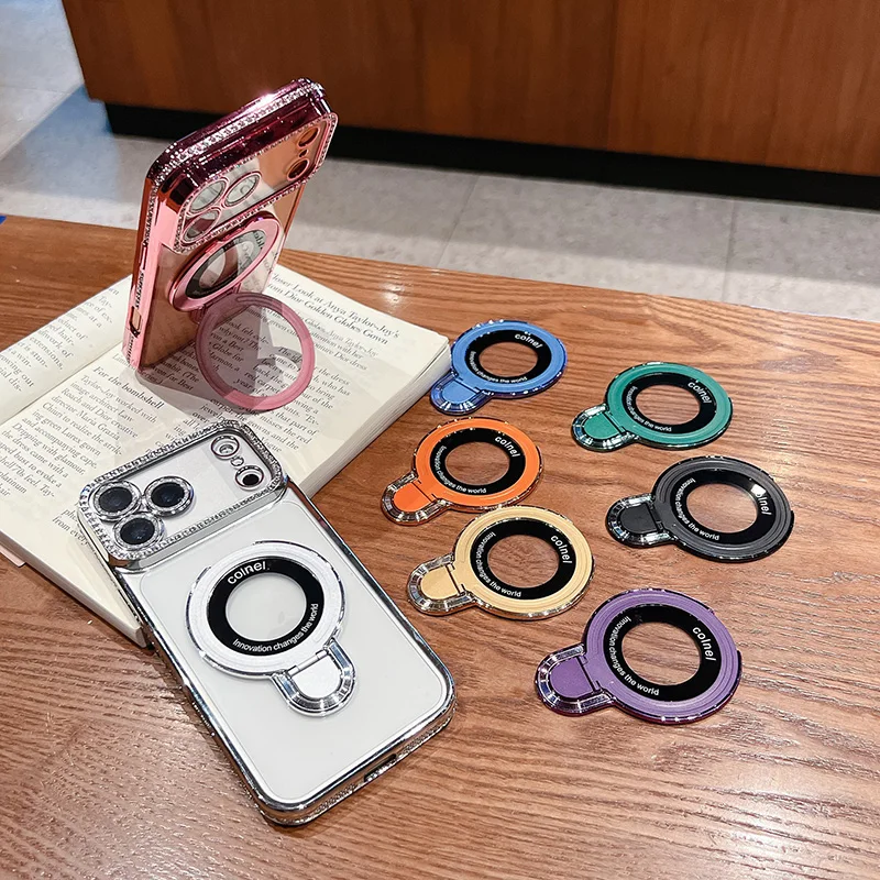 Ultradünner, unsichtbarer, faltbarer, neuer Ring-Griff, magnetischer Handyhalter, geeignet für Magsafe, für iPhone 18, 17, 16, Xiaomi, Samsung, Huawei – Detail 4