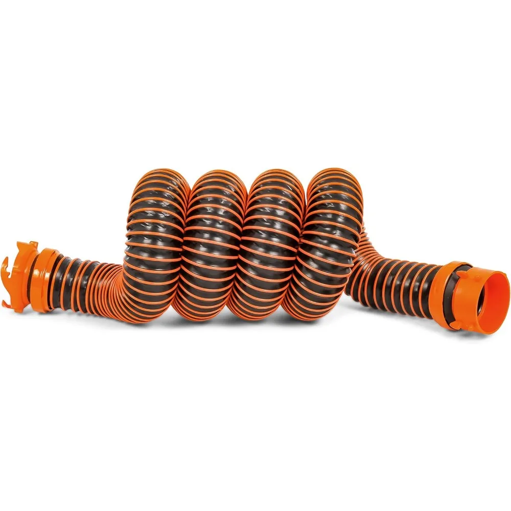 

5-Foot Camper RV Sewer Hose with TPE Technology for Abrasion and Crush Resistance, Includes Swivel Fittings