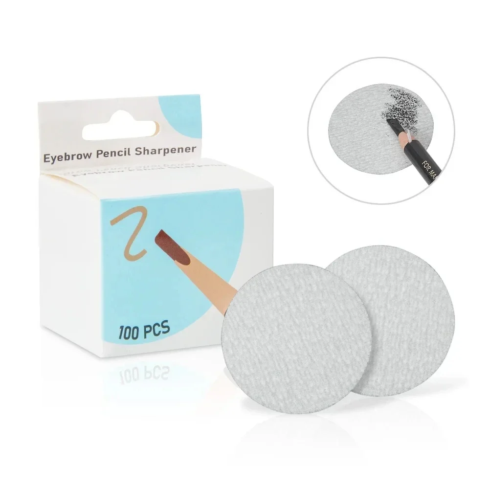 

100pcs/box Microblading Tattoo Sharpening Tip Thin Burnish Tools Eyebrow Pencil Sharpener Polish Sandpaper For Eyebrows Makeup