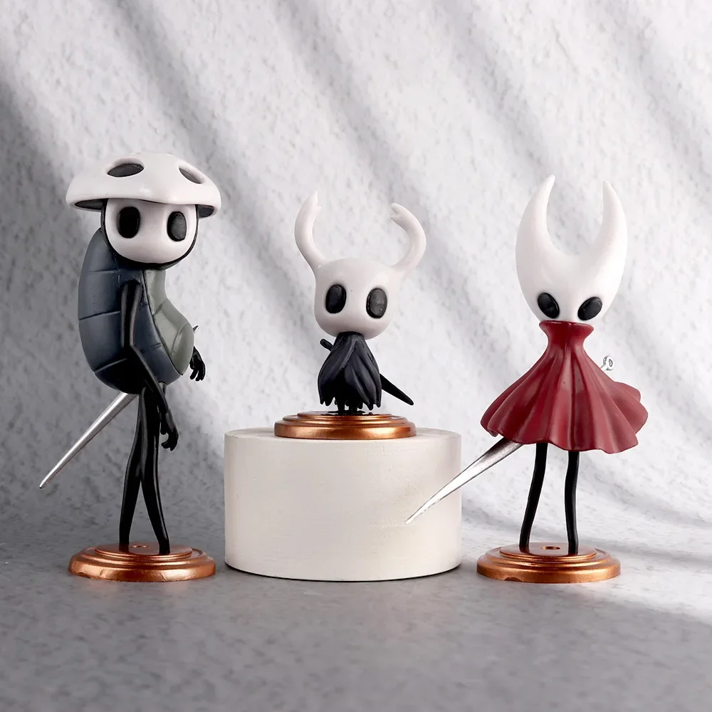 Figura de Anime Hollow Knight GK Game, Set de 3 Piezas, Figura de Acción, Modelo de PVC, Decoración, Adorno, Juguetes Coleccionables