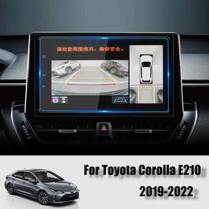 For Toyota Corolla E210 2019-2022 Car Navigation Screen Cover Protective Car Stickers Car Glass Tempered Screen Protector Film