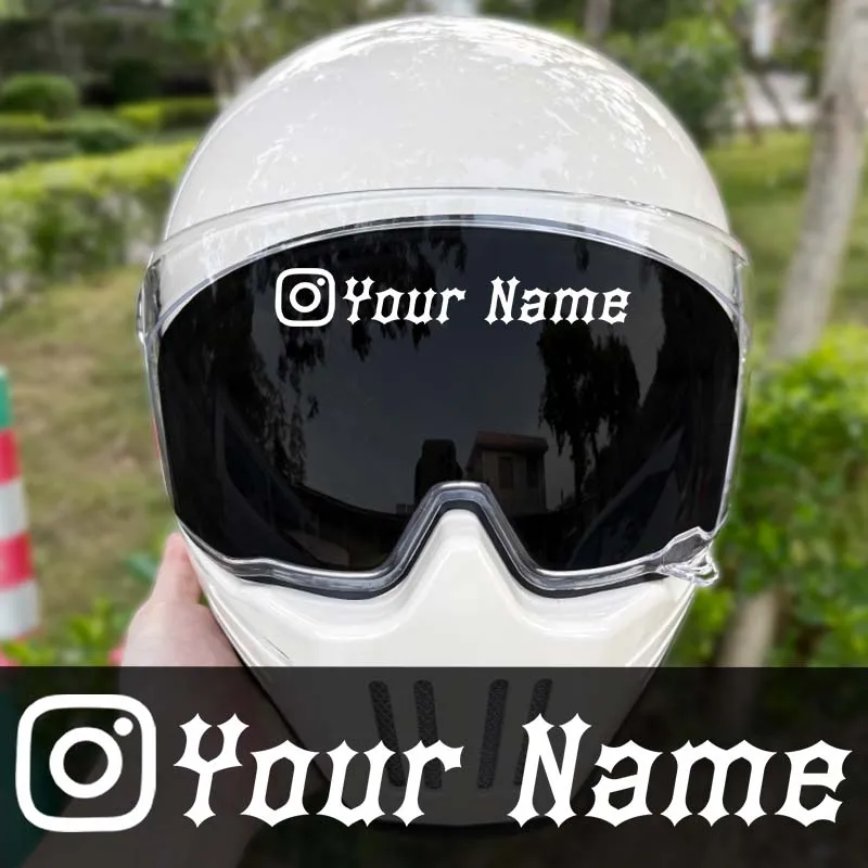 1PC Pegatinas Góticas Personalizadas con Tu Nombre para Motocicleta, Impermeables, DIY, para Tanque de Combustible, Casco, Coche, Bicicleta, Vinilo