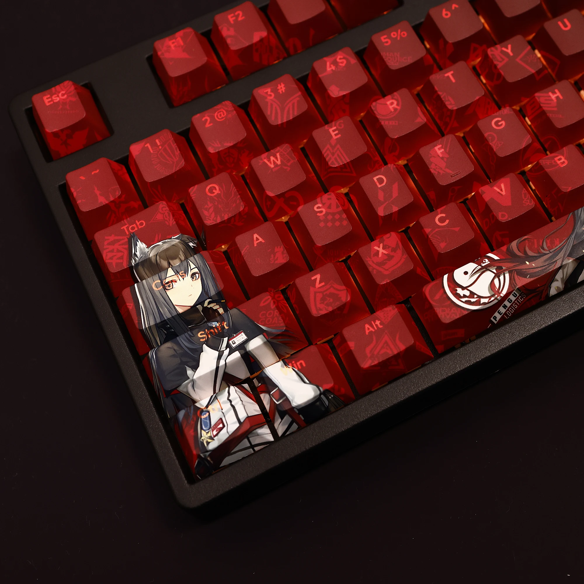 

108Keys/Set Arknights Texas the Omertosa PBT Keycaps Anime Games Beauty Girl Key caps Cherry Height for DIY Mechanical Keyboards