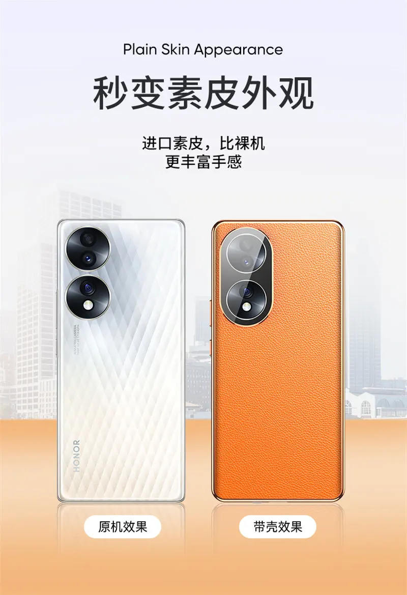 360 Full Protection Metal Bumper Clear Front Glass Case for Honor 70 Honor70 FNE NX9 with Back PU Leather Skin Cover Protector