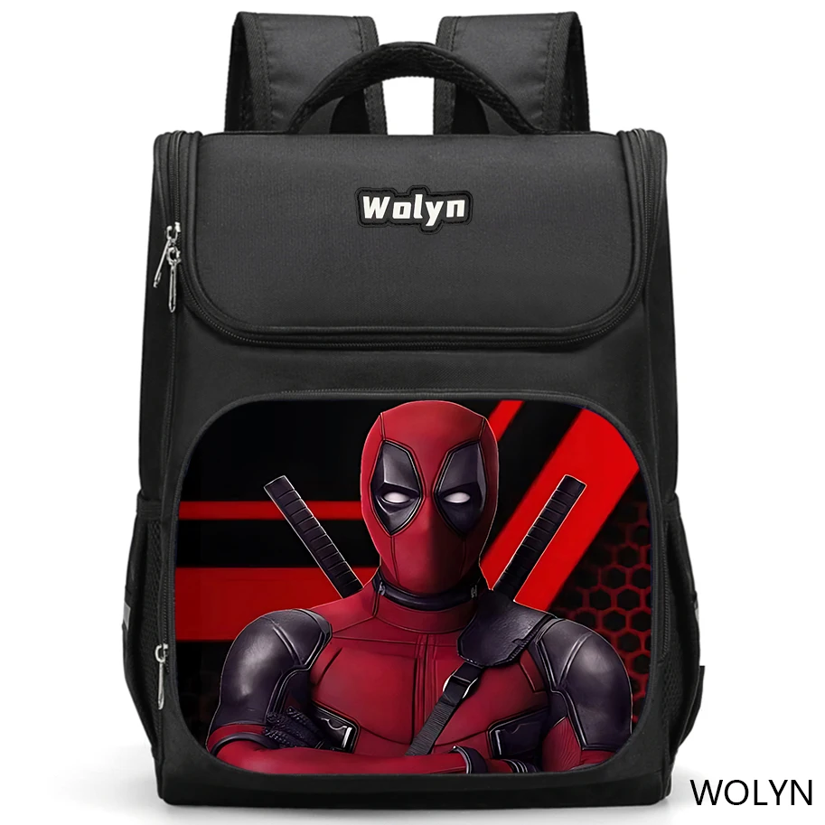 Movie Deadpools Child School Backpack,Superhero Cartoon SchoolBags for Boys Girls Kids Bookbags for Pupil Students