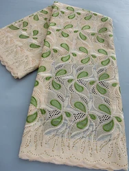 African Lace Fabric High Quality 2026 Swiss Lace 100% Cotton Lace Fabric Swiss Voile Lace Fabric For Party Dress 5 Yards 4785