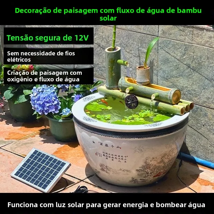 solar-powered-bamboo-water-feature-fish-tank-oxygenator-landscape-fountain-stone-basin-ornament-continuous-water-flow-oxygena