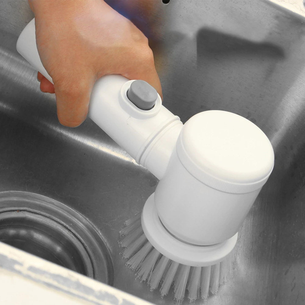 

NEW Electric Cleaner Scrubbing Brushes Kit Clean Scrubbers Brush Bathroom Tile Tub Shower Kitchen Care Washing Cleaning Tools