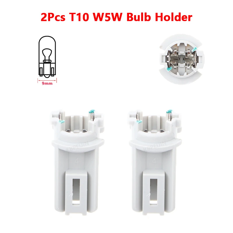 

Для Nissan Versa Sentra Leaf Maxima: Держатель лампы T10 для подсветки номерного знака, запчасти для автомобильных ламп, 2 шт.