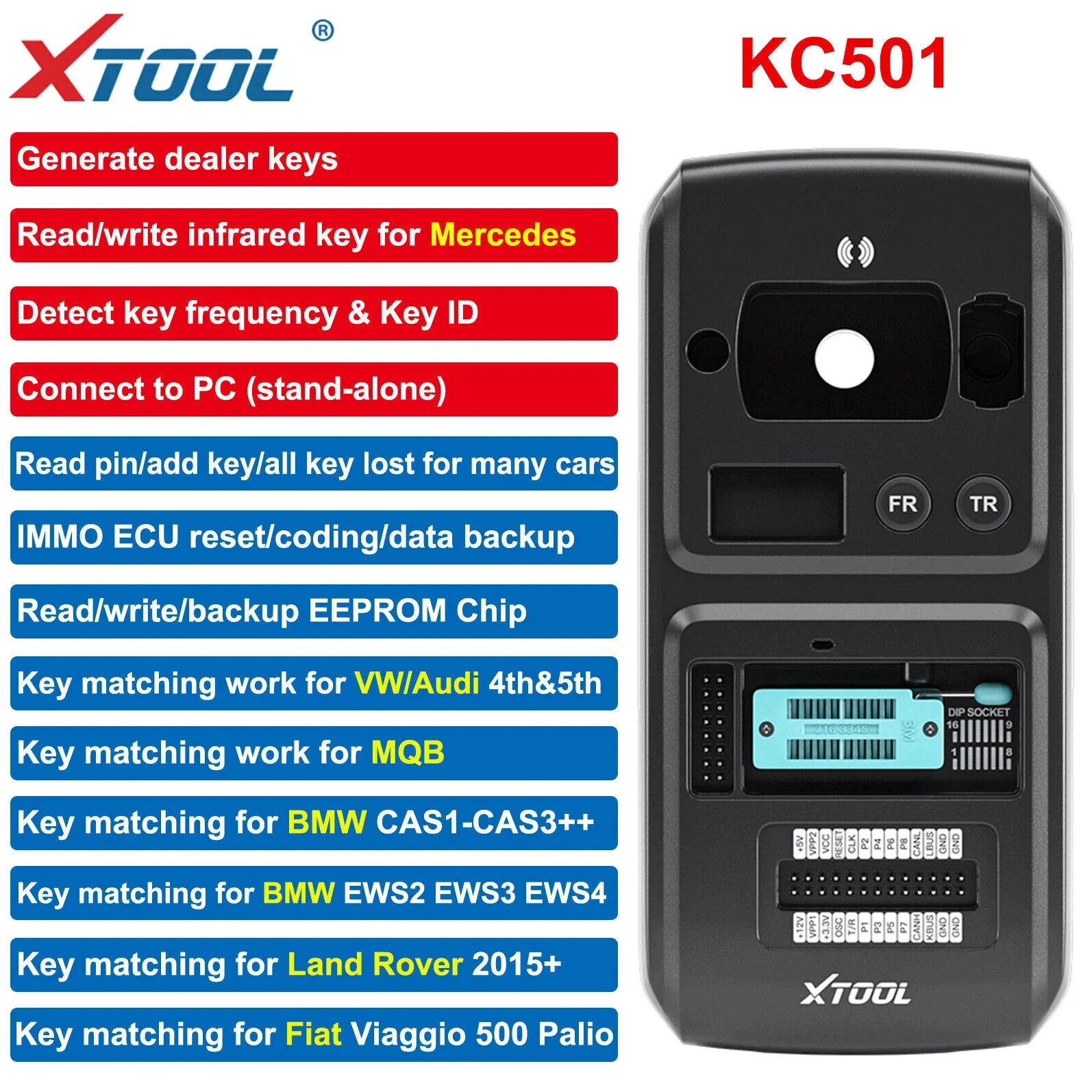 XTOOL D9S Pro+KC501 Immobilizer Automotive Key Programming Tools Full System Scan ECU Coding OBD2 Diagnostic Scanner 45+ Reset view 6