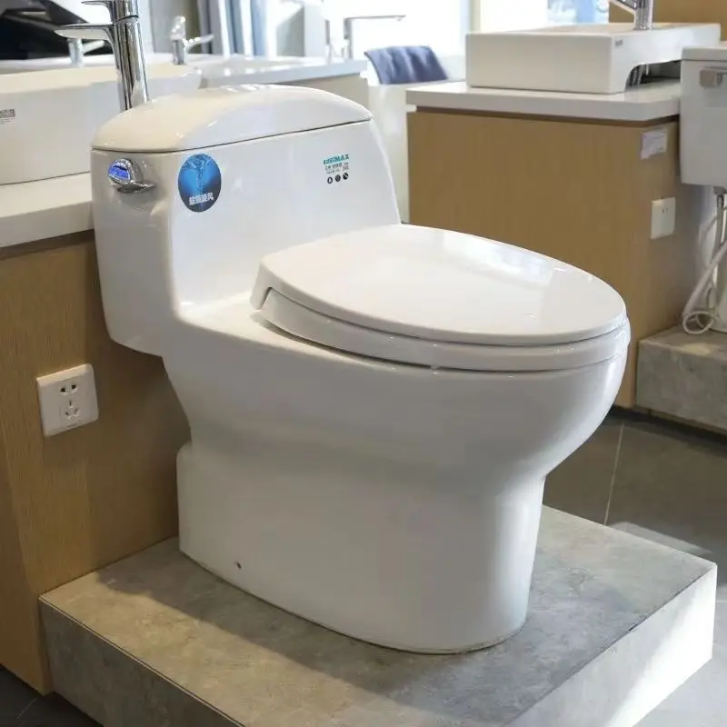 Household toilet connected household toilet 636 B ultrasonic vortex siphon large pipeline anti blocking toilet