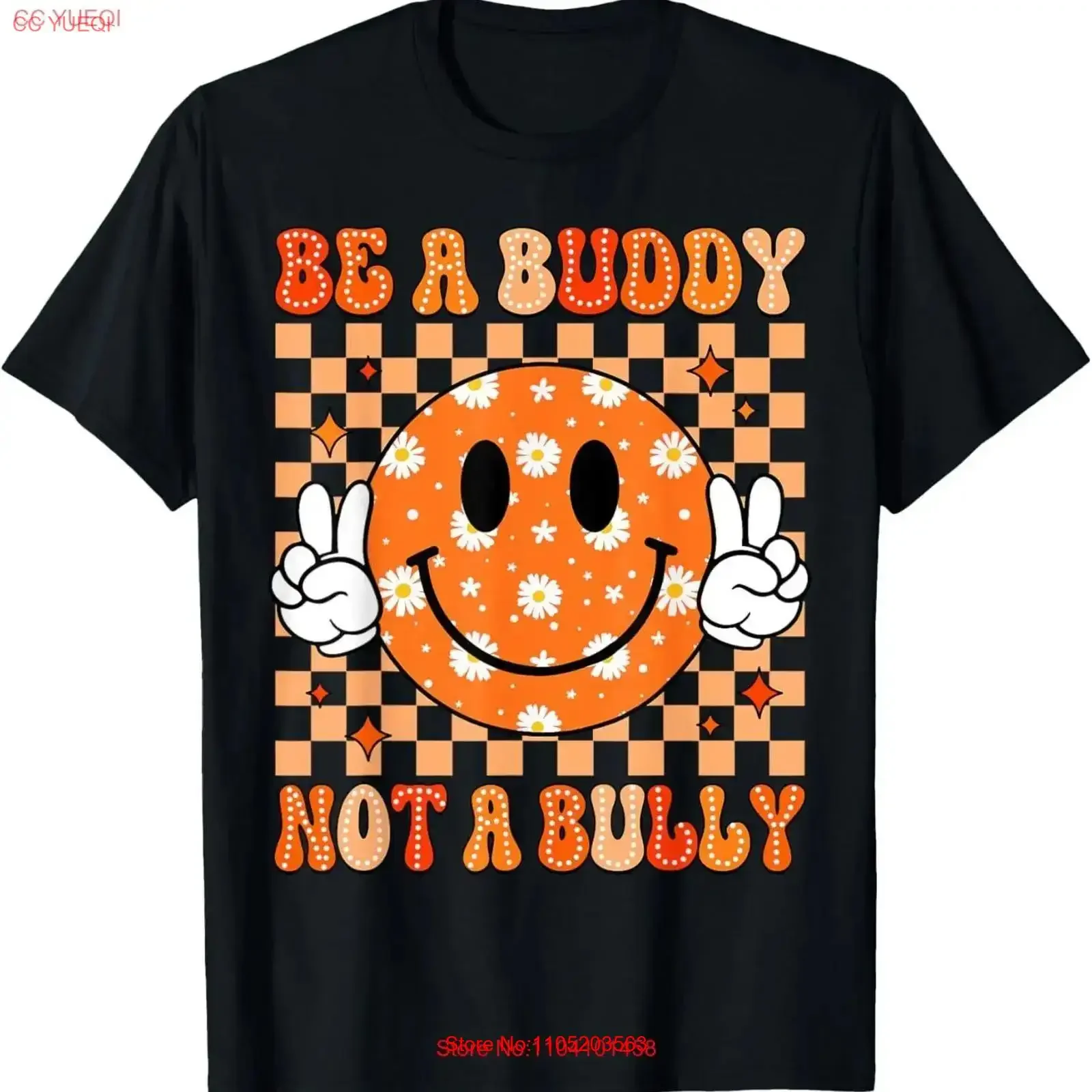 Be A Buddy Not Bully Unity Day Orange Enfants Anti Bullying T-shirt vintage lavé étiré vêtements de créateurs Légèrement décontracté