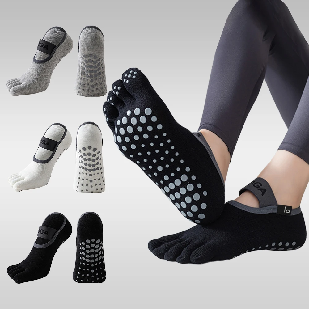 

anti slip five finger socks made of pure cotton yoga Pilates five finger socks