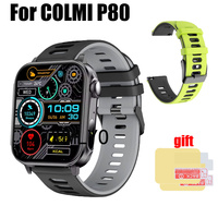3in1 for COLMI P80 Strap smart watch Men women Silicone Soft Bracelet Band Screen Protector Film