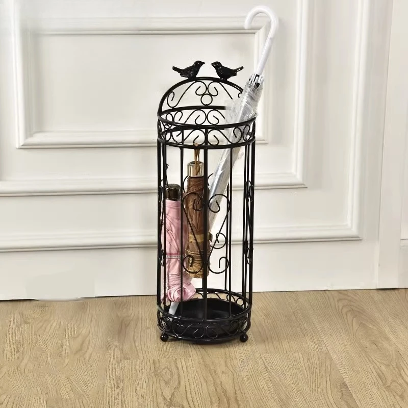 Factory Direct 2026 stand Hotel lobby umbrella bucket Home door umbrella shelf Wrought iron folding storage rack