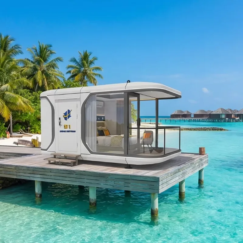 Luxury Portable Smart Star Capsule Pod 2025 Modular Waterproof Prefab for Lakeside Hotels