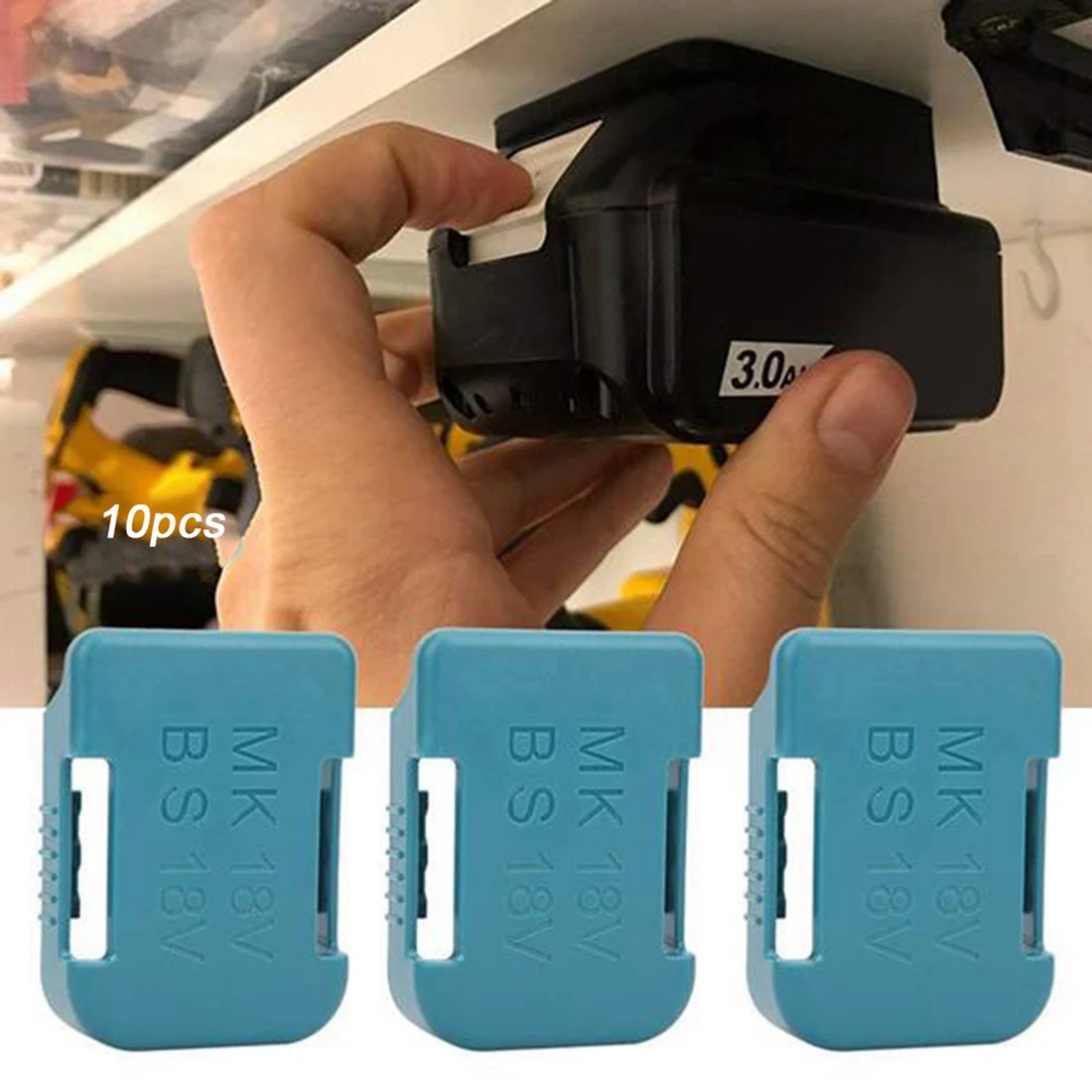 

Y17A 10 Pcs New For 18V Fixing Devices Battery Storage Rack Holder Case