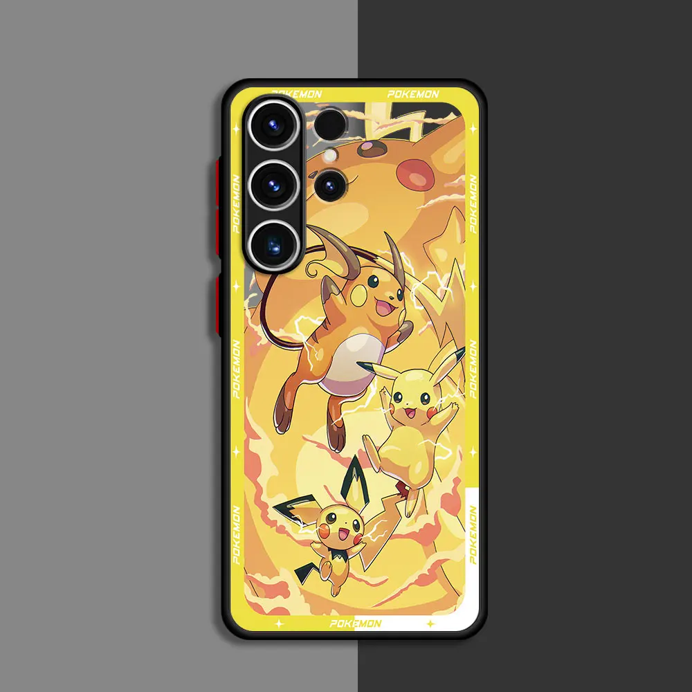 Pokemon Eeve Evoli Charizard Case For Samsung Galaxy S20 Plus S9 S23 FE S22 Note 20 S22 10 S10 4G S23Ultra 8 Phone Frosted Cover