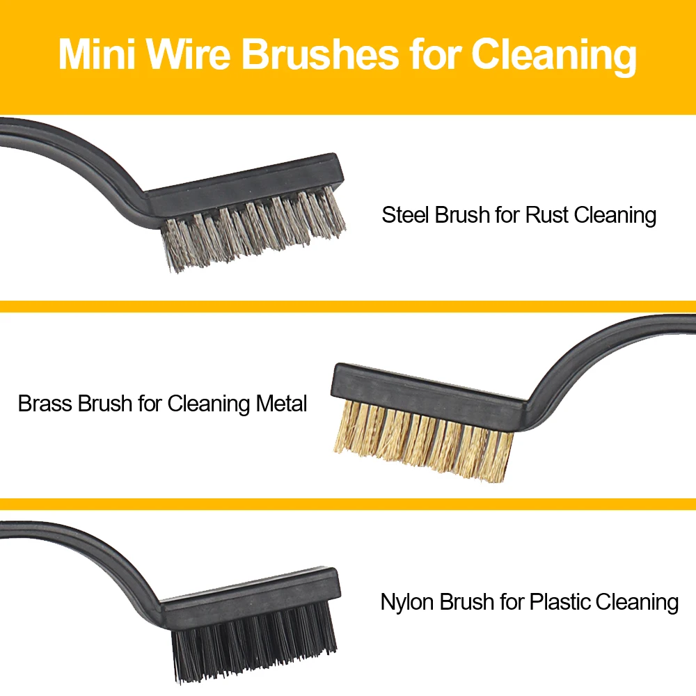 15 قطعة 17 سنتيمتر فرشاة اليد الصلب النحاس النايلون سلك فرشاة مجموعة للمعادن الصدأ فرك إزالة التنظيف أداة يدوية الصيانة