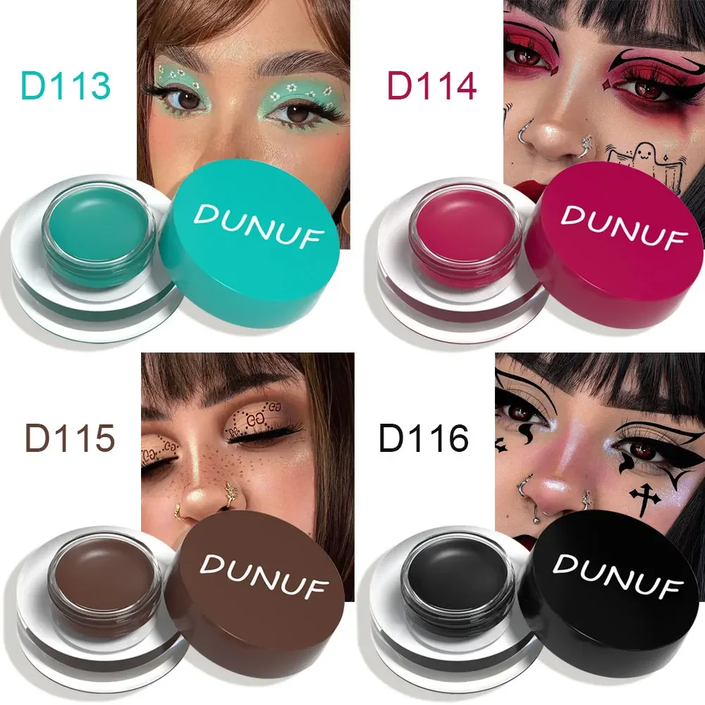 Set di tinta per sopracciglia impermeabile 6 colori Finitura opaca Crema a lunga durata Ombretto Eyeliner Vernice per il corpo multiuso con pennello